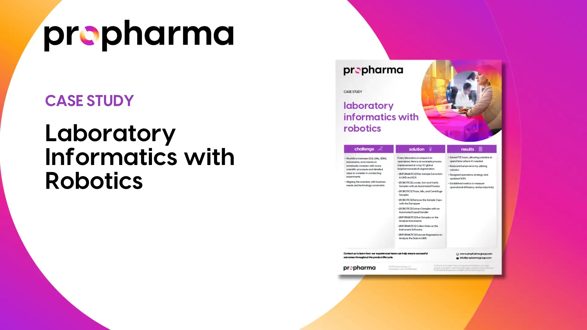 Laboratory Informatics with Robotics