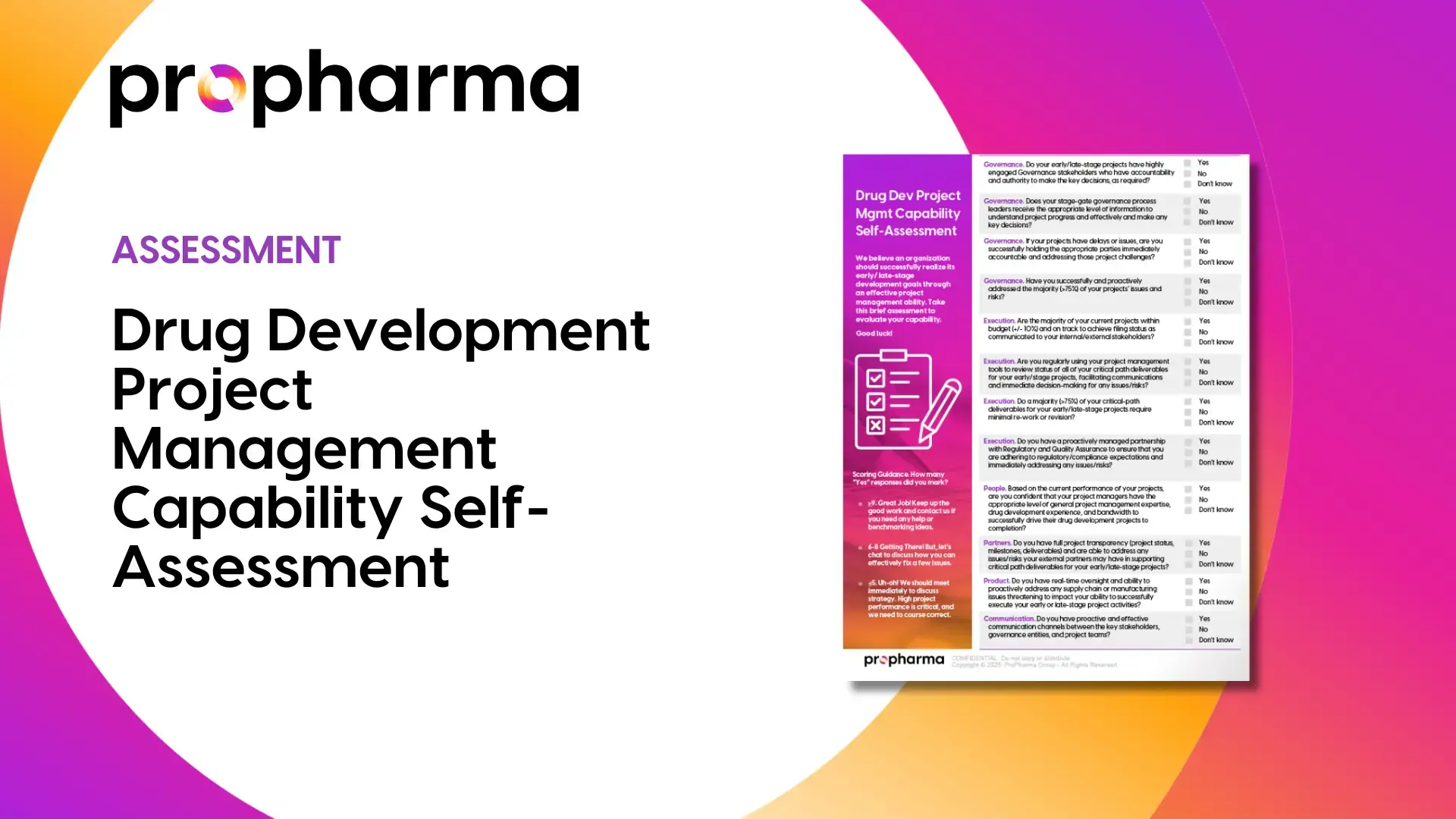 Drug Development Project Management Capability Self-Assessment